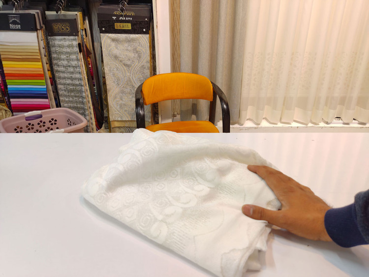 حریر راشل 4117 سفید ساری