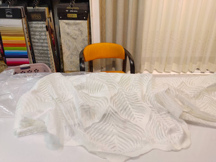 حریر راشل 41415 سفید