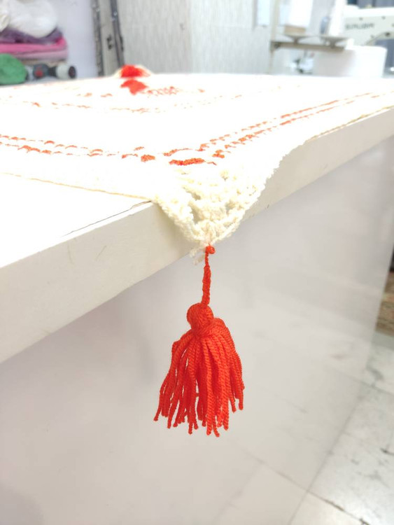 Heart-Shaped Crochet Tablecloth