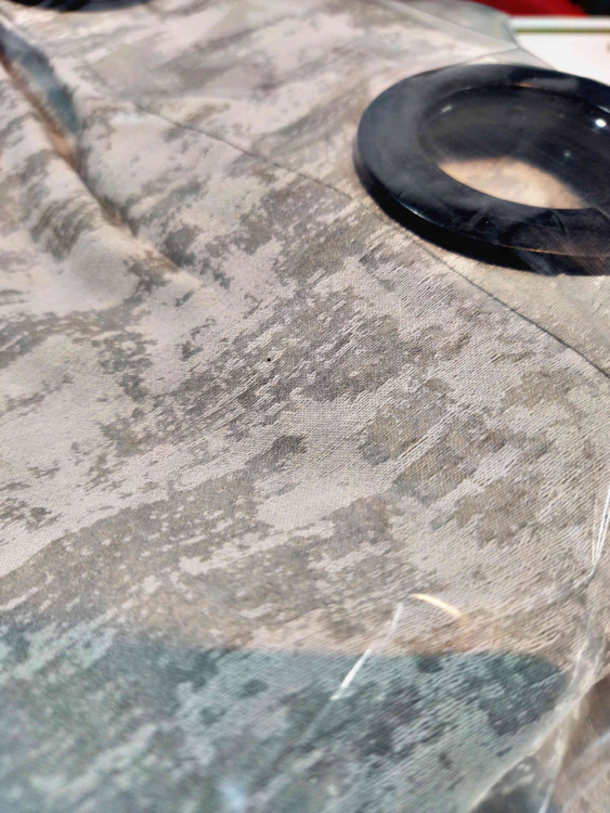 پرده آماده حریر کرپ طرح پتینه طوسی7