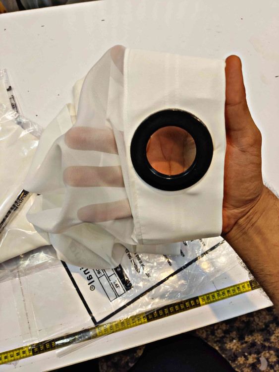 پرده آماده حریر سفید ساده شماره 2