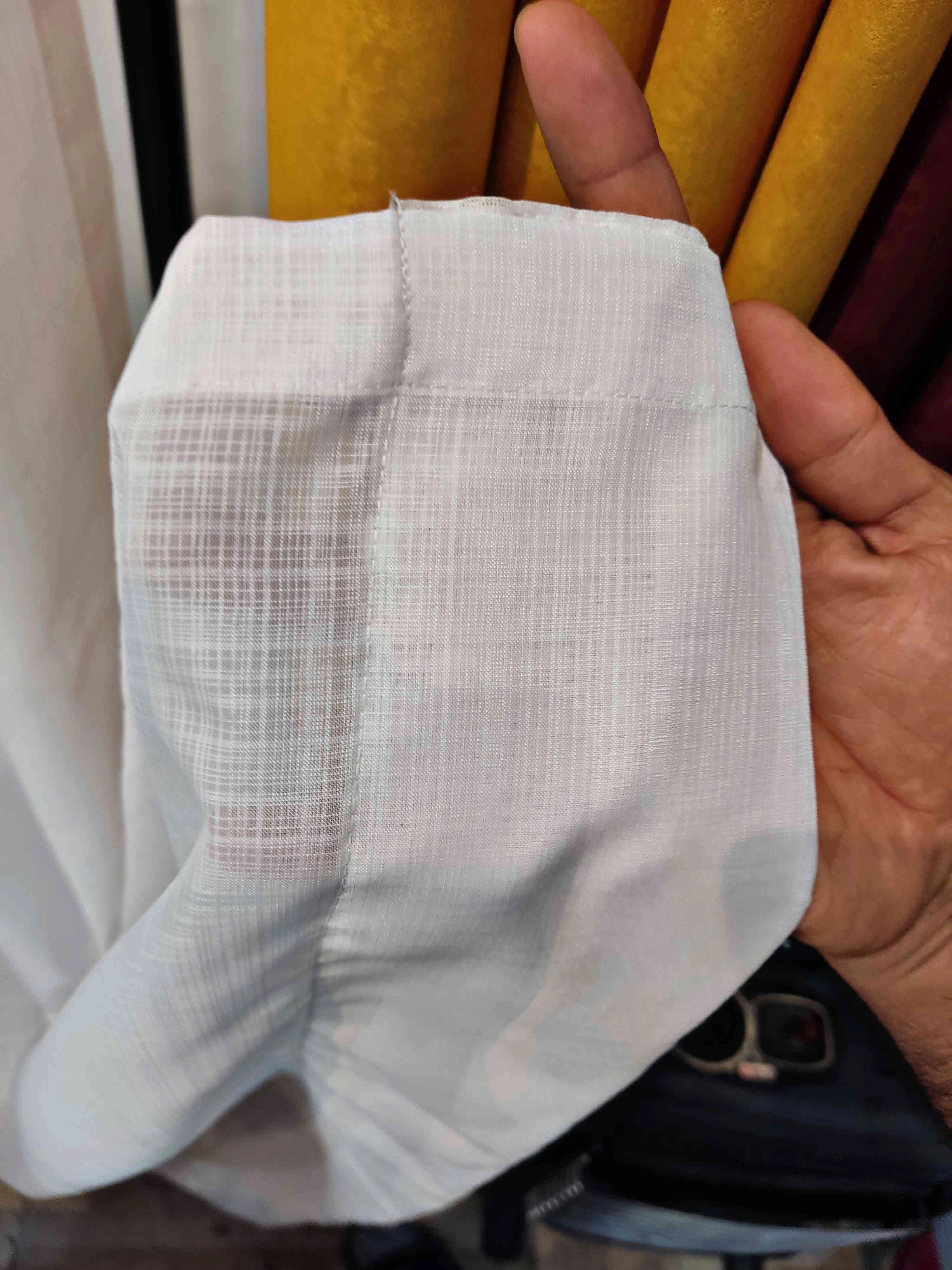 پرده آماده حریر بافتدار درجه یک مدل پانچ شماره 4
