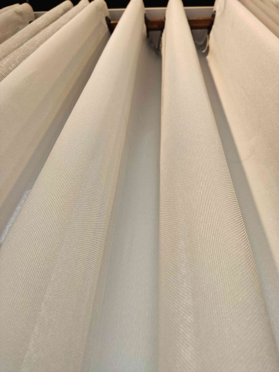 پرده آماده کرپ گونی بافت سبز آبی، عرض 150 و ارتفاع 265 سانتیمتر شماره 2