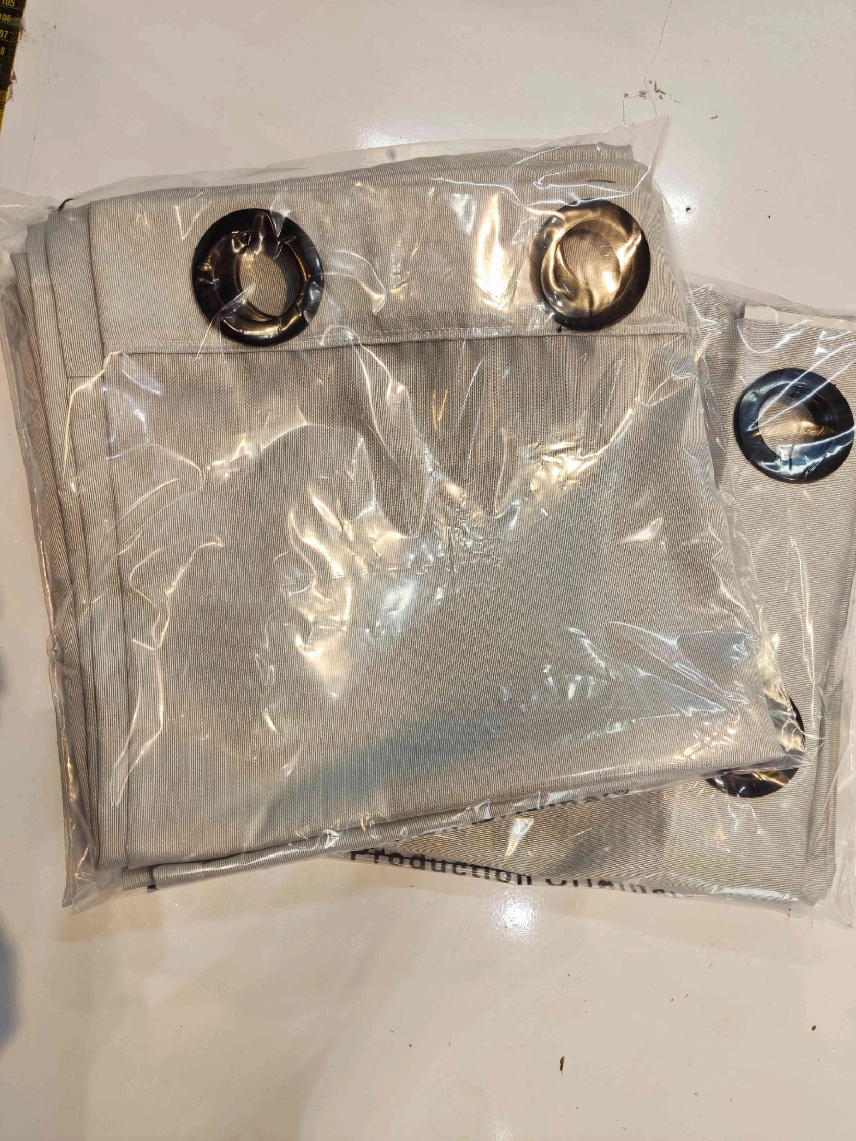 پرده آماده کرپ گونی بافت سبز آبی، عرض 150 و ارتفاع 265 سانتی‌متر شماره 8