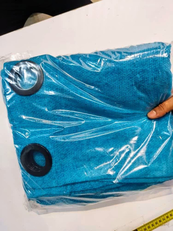 پرده آماده مخمل به رنگ آبی - پرده ای از جنس آرامش0