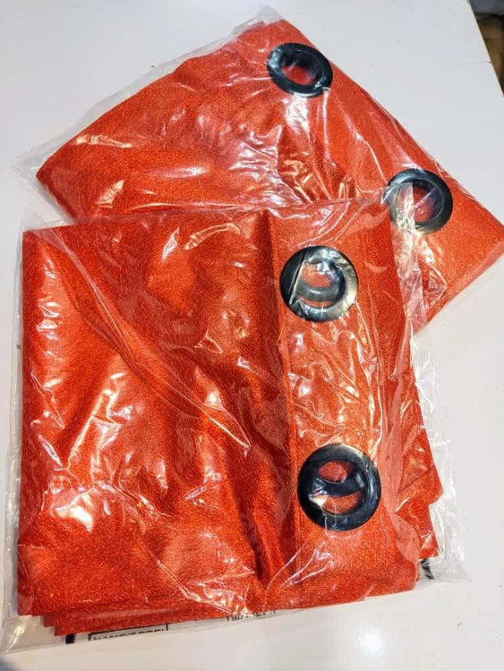 پرده آماده لیوما نارنجی - تابش گرمابخش آفتاب2