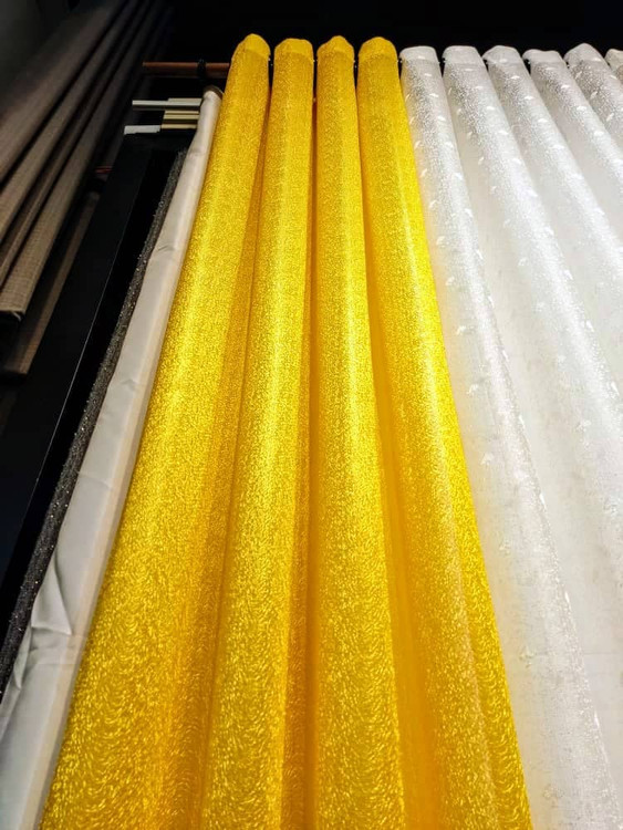 پرده آماده لیوما زرد – انتخابی شاد و چشمنواز برای خانههای روشن0