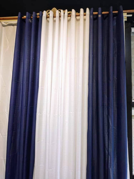 پرده حریر سرمهای – عمق آرامش در طراحی داخلی1