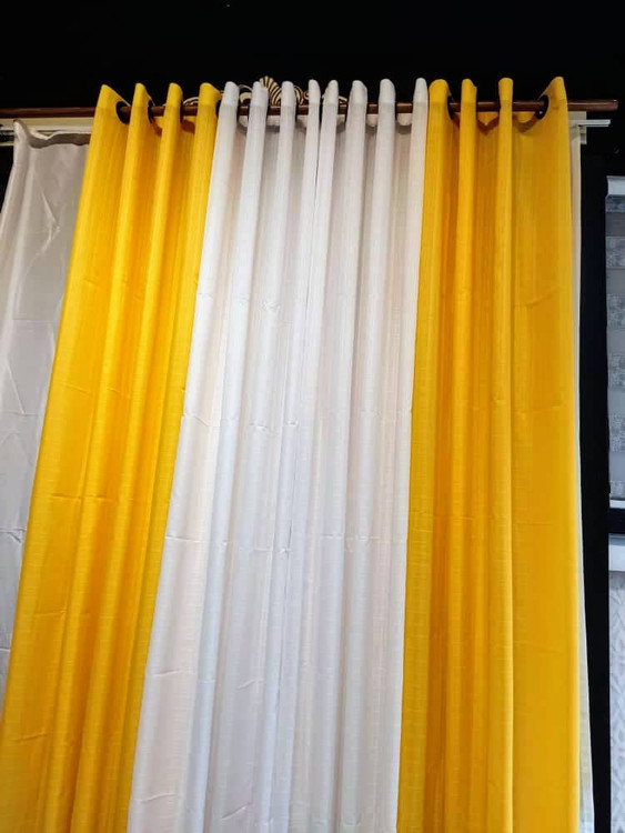 پرده حریر زرد | انرژی و نور در هر لحظه از روز1