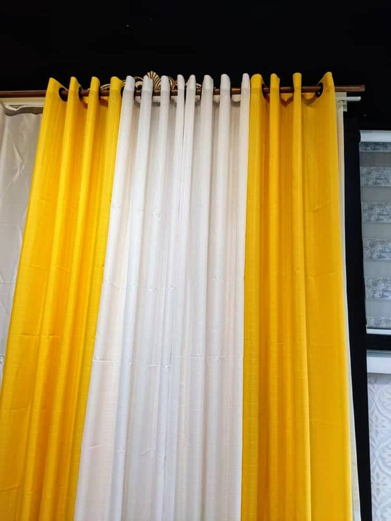 پرده حریر زرد | انرژی و نور در هر لحظه از روز2