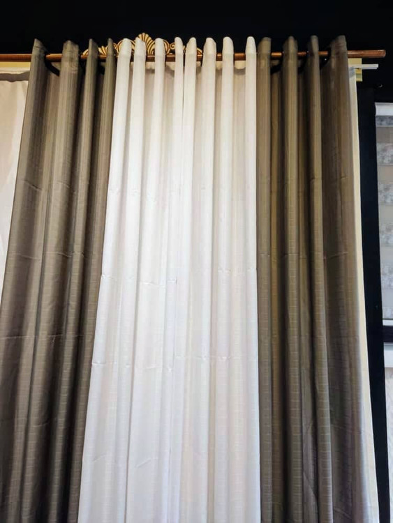 پرده حریر طوسی تیره | وقار و مدرنیته در یک قاب1